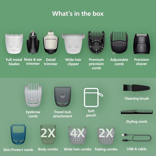 Norelco All-in-One Trimmer 7000 Series - 22 Piece Electric Shaver & Clipper