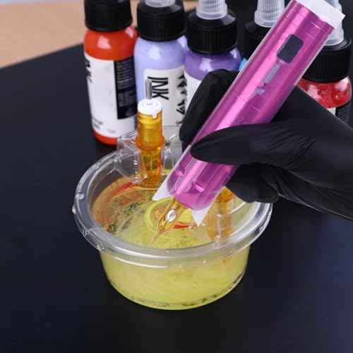 20PCS Disposable Tattoo Cartridge Cup Holder Plastic Tattoo Cartridge Tray For Tattoo Inks Needle Holder Placement Rack Disposable Plastic Cup Working Cup Cleaning Cup