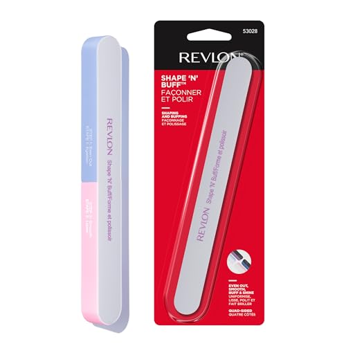 Revlon Shape 'N' Buff Nail Buffer Block | 4-in-1 Manicure Tool