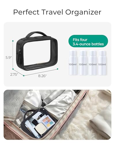 BAGSMART TSA-Approved Clear Toiletry Bag with Puffy Edge