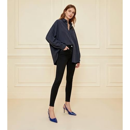 JOY IN LOVE Slingback Kitten Heels for Women Closed Pointed Toe Pumps Dress Shoes