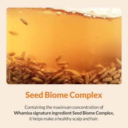 Whamisa Organic Seeds Hair Scalp Tonic, Fermented Postbiotic Formula for Revitalizing Scalp, Scalp Conditioning, Root Care, Hair Growth, Dry Scalp, Cooling (165ml)