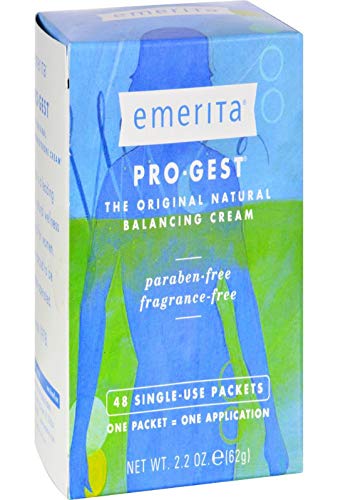 Emerita Pro-Gest Body Cream - 48 Single Use Packets for Dry Skin, Vitamin E Enriched, Paraben Free, 2.2 oz