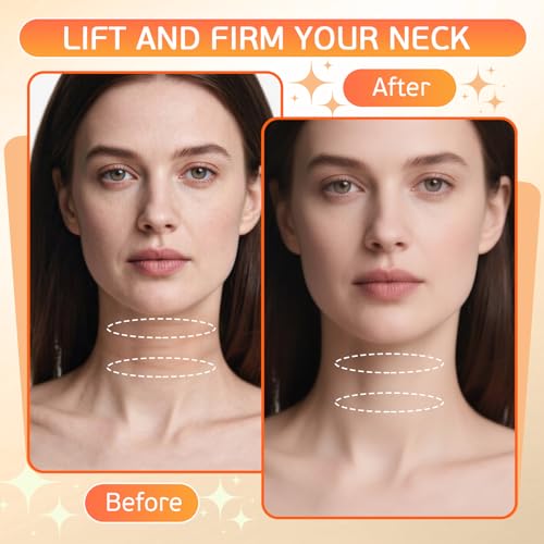 Neck Tape Lifting Invisible - 30PCS Instant Lift for Sagging Skin & Wrinkles, Hypoallergenic Neck Behind Lift Tape for All Skin,Improved Elastic Band Design (4 Elastic Bands + 30 Refill Patches)