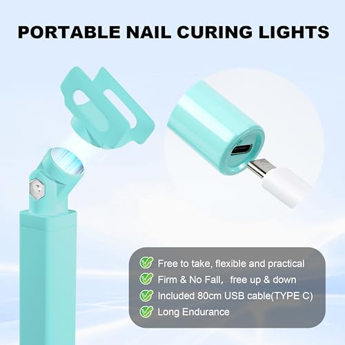 Portable Mini UV Nail Lamp with 2 Timer Modes & Stand