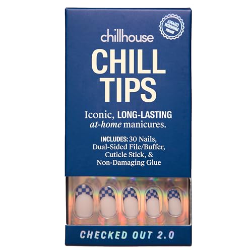 Chillhouse Chill Tips Press-On Nails Kit - Checked Out 2.0 Oval