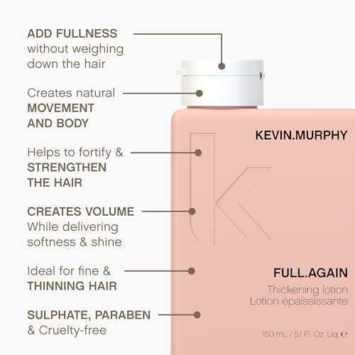 KEVIN.MURPHY FULL.AGAIN - Hair Thickening Lotion - For Hair Repair - For Fine & Thinning Hair - Volumiser - Sulphate & Paraben Free Care - 150 mL / 5.1 fl oz (Pack of 2)