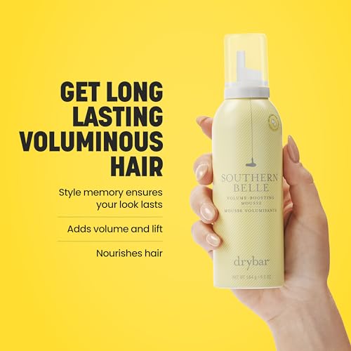 Drybar Southern Belle Volume - Boosting Mousse | Prevents Frizz & Damage, Smoothes Hair, and Provides Shine for Long-Lasting Body & Style