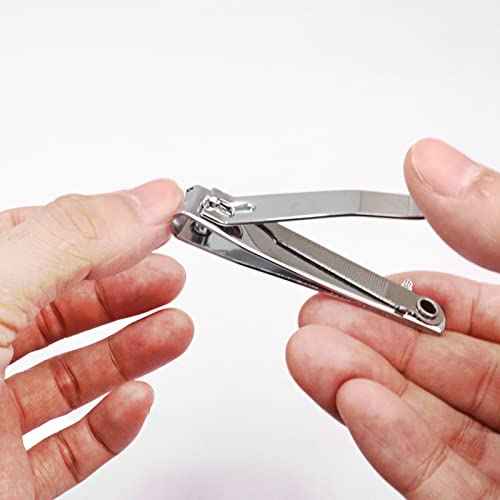 Individually Wrapped Nail Clippers Stainless Steel Fingernail Clippers Bulk, Sturdy Toenail Clippers Thick Nail Tip Cutter Trimmer for Homeless/Men and Women/Hotel 6.8cm X 1.2cm (Set of 100)