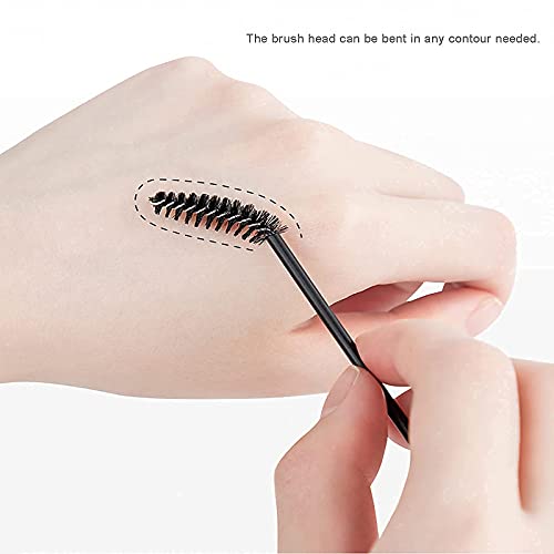 i-Laesh Black 100 Pcs Disposable Eyelash Brush & Mascara Wand Set - Lash & Brow Spoolies