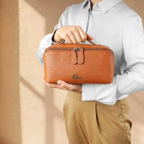 Divvia 3-Piece Travel Makeup Bag Set - Waterproof Vegan Leather Organizer