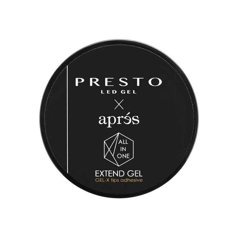 Aprés x Presto ALL-IN-ONE Extend Gel, Gel-X Tips Adhesive, Jar 24g