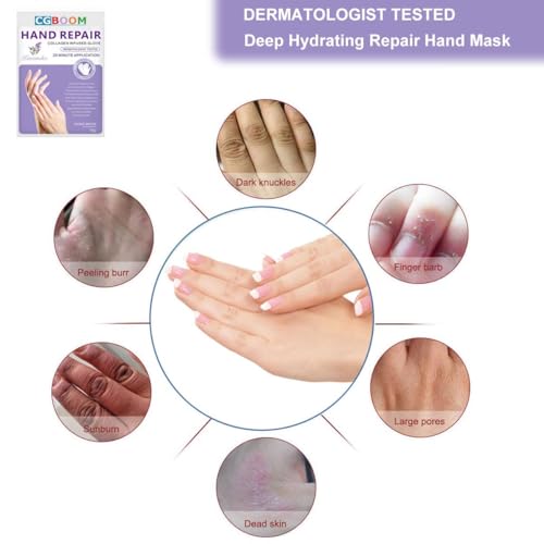 Moisturizing Hand Mask Gloves 3 Pack Exfoliating & Repair for Dry Skin
