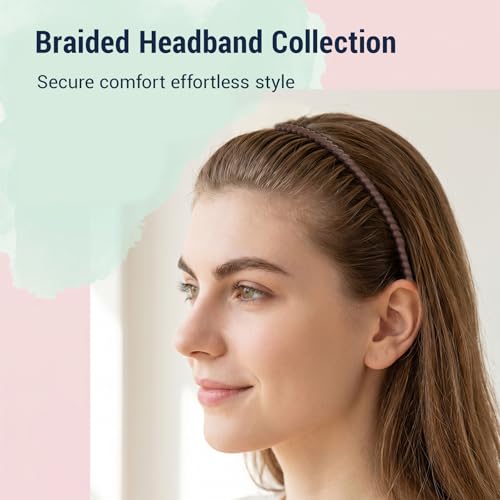 8-Piece Non-Slip Toothed Headbands Set for Women
