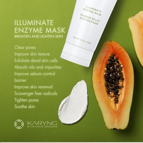 KARYNG Illuminate Enzyme Mask, Papaya Enzyme Face Mask, Illuminating Anti Aging Face Mask, Brightens and Smooths Skin and Brightening Wash Off Facial Mask, 4.5oz