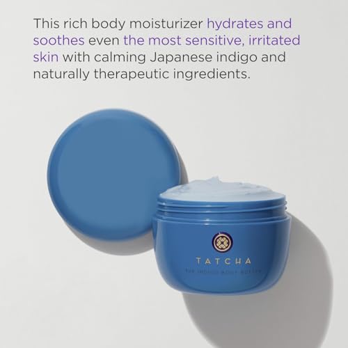 TATCHA The Indigo Body Butter | Soothing Silk Body Cream for Skin Dryness & Eczema, 200 ml | 6.8 oz