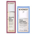 Honest Beauty Deep Hydration Face Cream + Vegan Nightly Retinyl Serum Bundle | Exfoliate + Hydrate | Gentle for Sensitive Skin | 1.7 fl oz, 1 fl oz