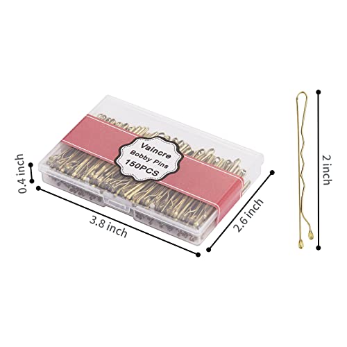 Blonde Bobby Pins 150 Count with Storage Case - Hair Styling & Hairpins