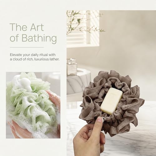 3-Pack Bar Soap Pouch with Loofah Mesh Scrubber