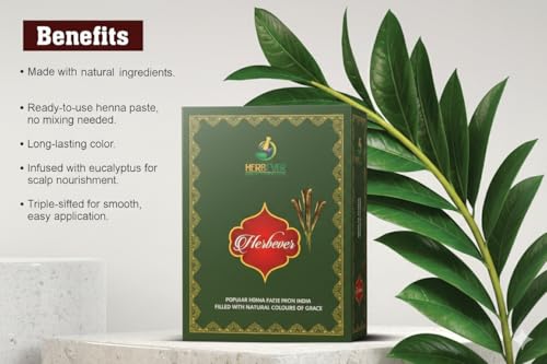 Ready-to-Use Reddish Brown Henna Hair Color Cones - 12 Pack