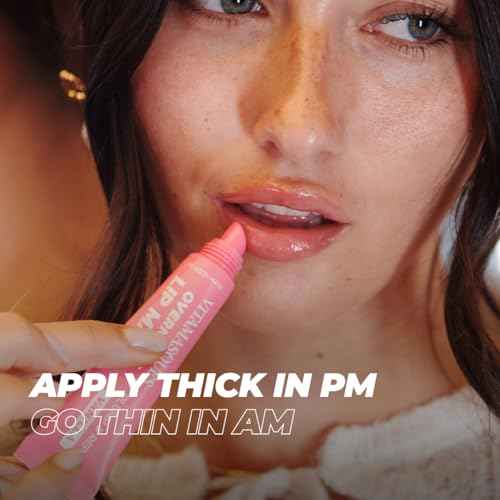 Vitamasques Overnight Lip Mask - Hydrating Vanilla Lip Balm Moisturizer with Vitamins & Natural Oil Hydrates, Nourishes & Plumps Lips Area - Korean Skin Care Lip Care Products (Pack of 3)