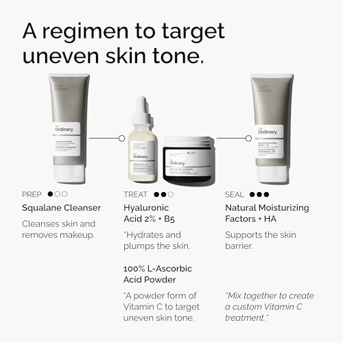 The Ordinary 100% L-Ascorbic Acid Powder, Vitamin C Treatment for Anti-Aging, 0.7 Ounce