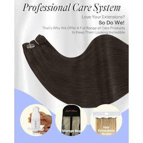 Full Shine Clip in Hair Extensions Dark Brown 22 Inch Thick Hair Extensions Real Human Hair Straight Brown Invisible Remy Hair Clip in Extra Volume 7 Pcs 150 G