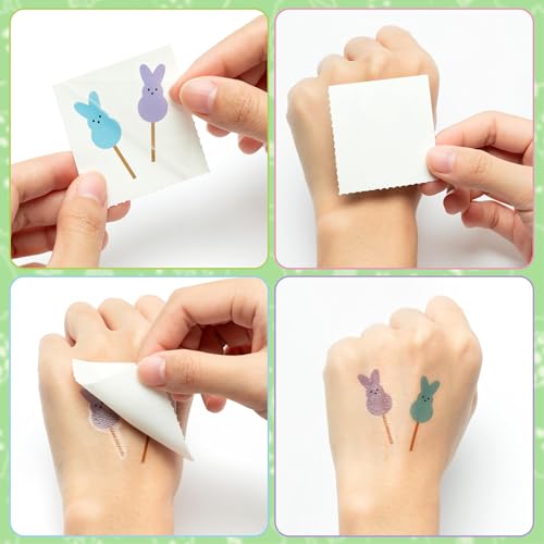Easter Bunny Temporary Tattoos 144Pcs Bulk Kids