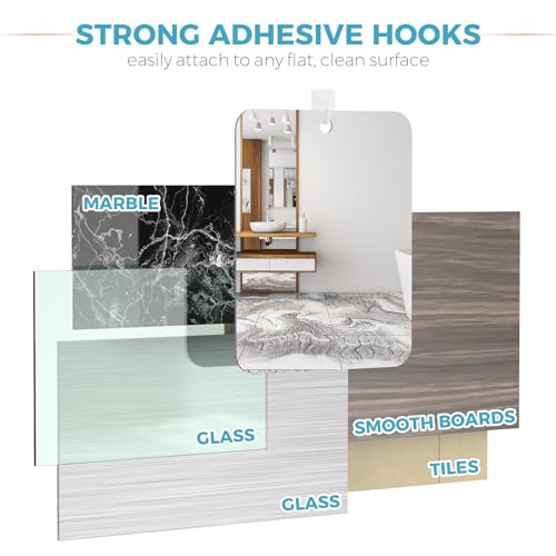 Fogless Shower Mirror 6.7x5.5" Anti-Fog Shaving Mirror
