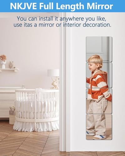 Unbreakable Self-Adhesive Mirror Tiles for Kids - 12PCS 8"x8"