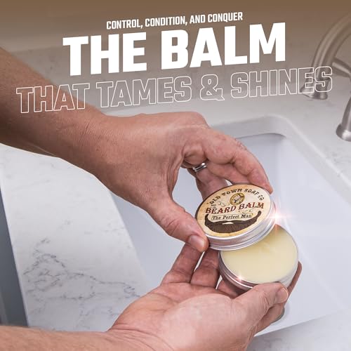 Old Town Soap Co. The Perfect Man Beard Balm - ??Softens and Nourishes with natural and Argan Oil, Beard Softener for Men | Using all-natural ingredients Made In USA