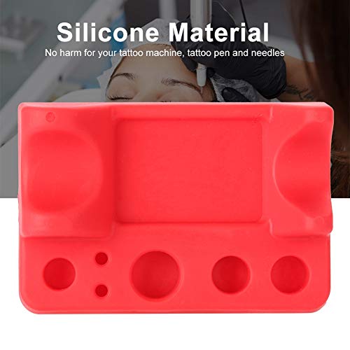 Red Silicone Tattoo Ink Cup Holder Stand 9x6.5cm