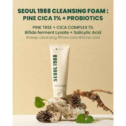 K-SECRET SEOUL 1988 Cica Cleansing Foam ? Deep Pore Cleansing & Soothing Care | Daily Facial Cleanser for Sensitive Skin | Korean Skincare, 150ml / 5.07 fl oz