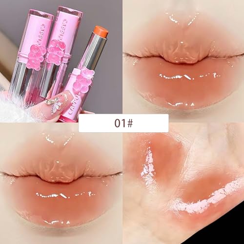 3-Color Cute Bear Jelly Liquid Lipstick Set for Girls