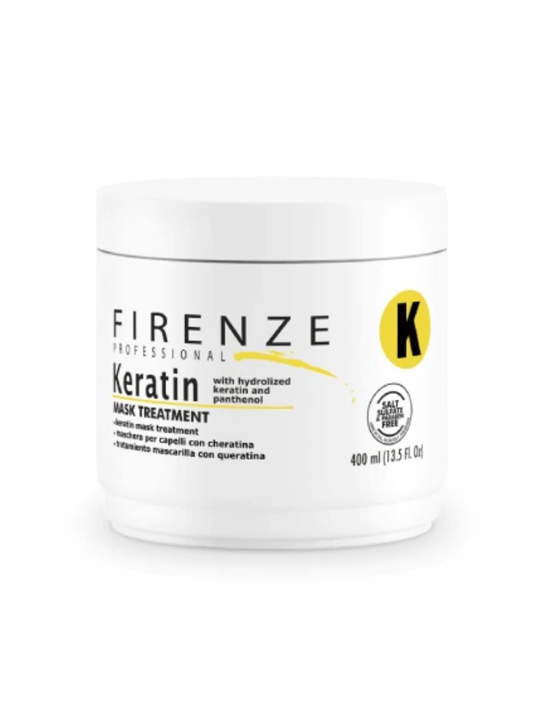 Firenze Professional Keratin Mask Hair Treatment (salt sulfate & paraben free) 13.5 oz with Free Red Gift Bag