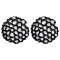 Women Handmade Crochet Bun Cover 2 Pack with Pearl Decor for Ballet & Hair Styling