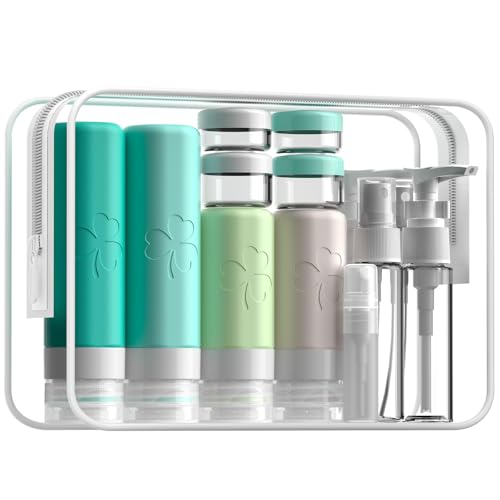 INSFIT Green Travel Bottles 23 Pack TSA Approved Leak-Proof Toiletry Set