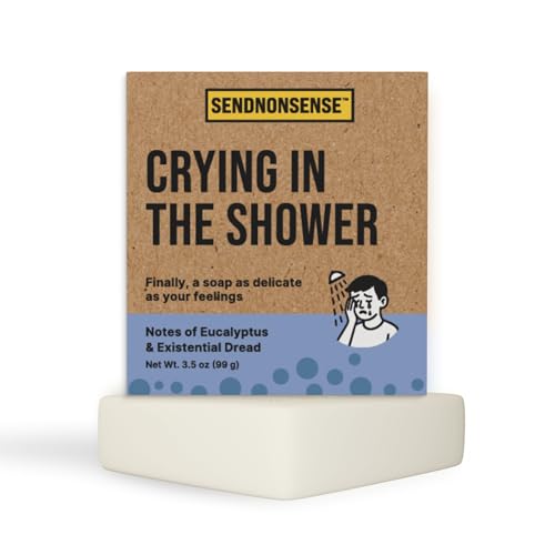 Crying in the Shower¡± Funny Gag Soap ? Eucalyptus Spearmint Bar | Joke Gift for Stress, Breakups & White Elephant