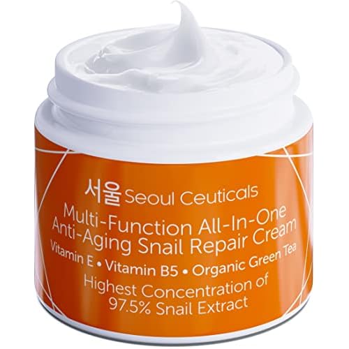 Korean Skin Care Set - Contains Korean Snail Cream + Korean Green Tea Face Mask + Korean Vitamin C Serum - This Potent Korean Skincare Set Provides Healthy, Youthful & Glowing Skin