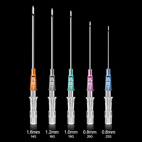 20G Piercing Needles Set - 6pcs Hollow Catheter Needles for Body Jewelry