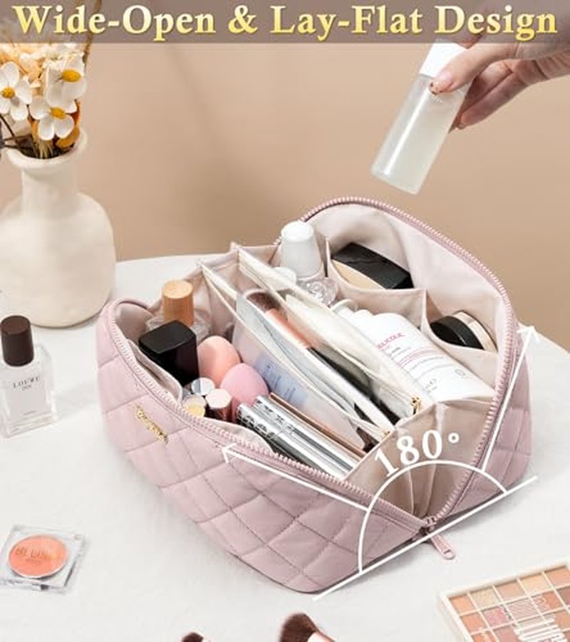 Bagstellar Travel Makeup Bag Set - 3 Pcs Large Capacity, Water-Resistant