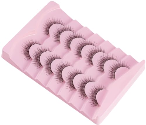 Wispy False Eyelashes 7 Pairs - Natural 3D Flared Lash Strip