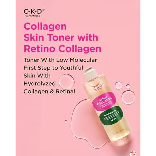 CKD Retino Collagen Skin Toner - Gentle Daily Korean Toner for Hydrating and Smoothing and Skin Texture Improvement. Suitable for Sensitive and Dry Skin. Korean Skin Care. 8.79 fl oz