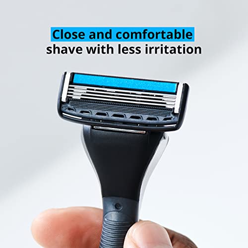 DORCO Pace 4 Pro Razors for Men with Four Blade Cartridges - Smooth Shaving Razor System for Close Comfortable Results - 16 Refill Cartridges, No Handle