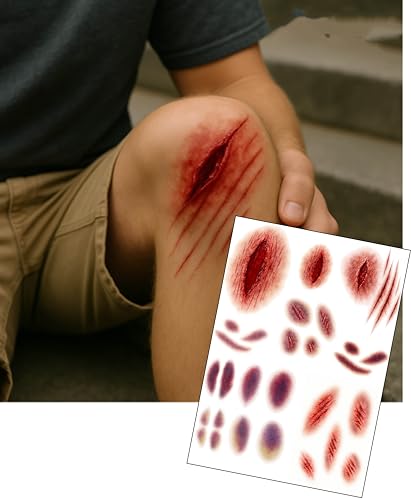 SFX Wound & Bruise Temporary Tattoo Set – 2 A5 Sheets
