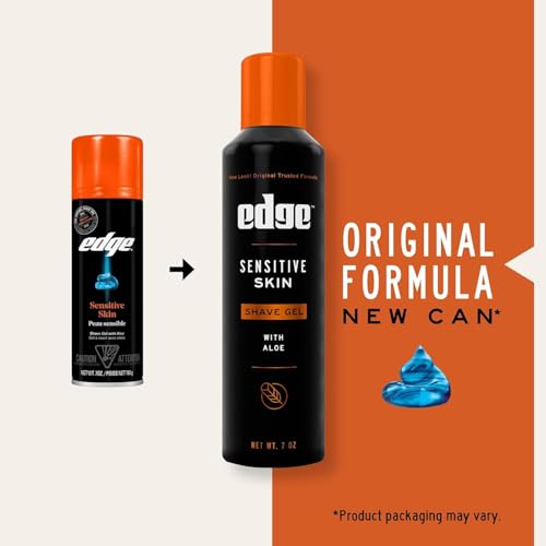 Edge Shave Gel for Men Sensitive Skin - 7 Ounce (Pack of 6) by Edge