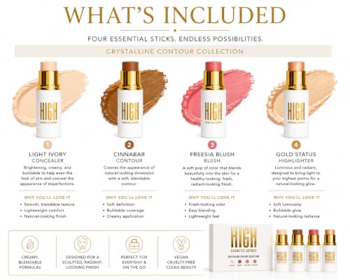 Crystalline 4-Piece Cream Stick Face Sculpting Kit