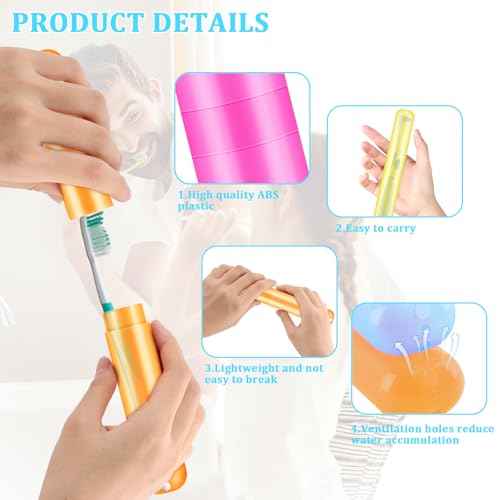 SIKEMAY 150 PCS Travel Toothbrush Holder Bulk, Toothbrush Travel Case Cover, Portable Plastic Dust Proof Breathable, Toothbrush Holder for Travel Bathroom Indoor Outdoor Travel Trip Camping School