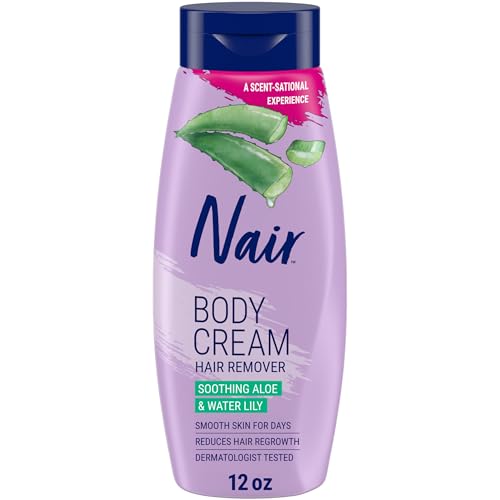 Nair Body Cream Hair Remover with Aloe & Water Lily - 12 Fl Oz