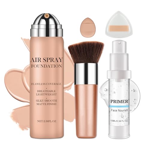 CAHIUYOA Airbrush Foundation Spray with Primer & Brush